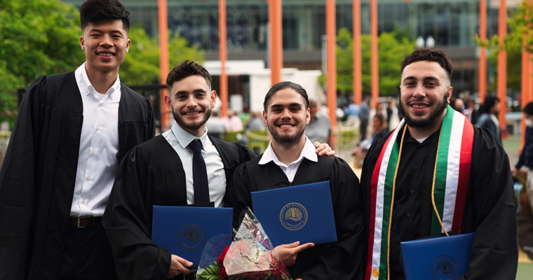 Students at commencement